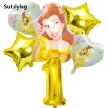 Sutuiying Disney Princess Foil Balloons Belle Cinderella Ariel Girl Helium Luxury Balloons Baby Shower Birthday Party Supplies Decoration Globos. 