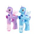 Unicorn Bubble Gun Machine with Bubble Solution Light Sound For Kids. 