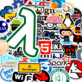 50Pcs Internet Java Stickers Programmer DIY Suitcase Laptop Guitar Car Decals Fullhouse. 