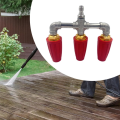NCANRUI Rotating Nozzle Triple Nozzle Pressure Washer Spare Tip for Deck Floor Window Cleaning Car Wash. 