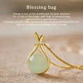 18K Gold Color Hetian Jade Necklace Metal Non Tarnish Fashion Accessories Jewelry For Classy . 