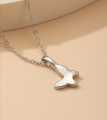 1 Piece Silver Friendship Clover Necklace Unicorn Good Luck Elephant Necklace with Message Card Gift Card. 