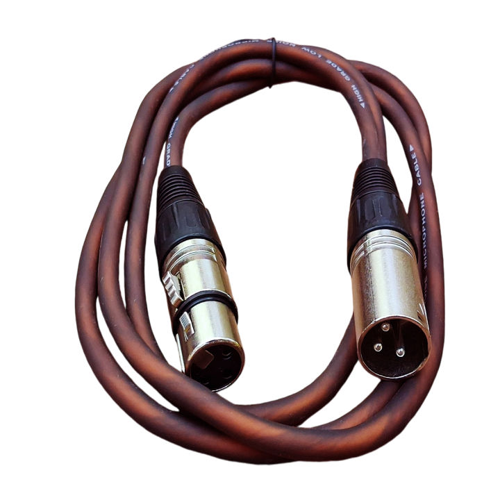 XLR Male to Female 3 Meter Microphone Cable - High Grade Low Noise Connectors for Clear Audio Recording for Studio & Stage