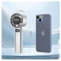 M11 Portable Handheld Fan (Multi-Color) - 120 Speed Stepless Adjustable Mini Turbo Fan, Rechargeable 1800mAh Battery, LED Digital Display, Type-C Fast Charging Desk Fan for Travel & Office. 