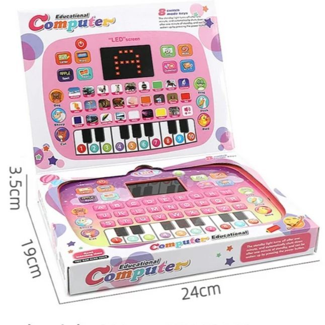 Laptop for Kids,Pretend Toy Laptop Computer  Learn Letters, Numbers, Music, Words with Laptop Pretend Play with Light, Sound, Music, Words,