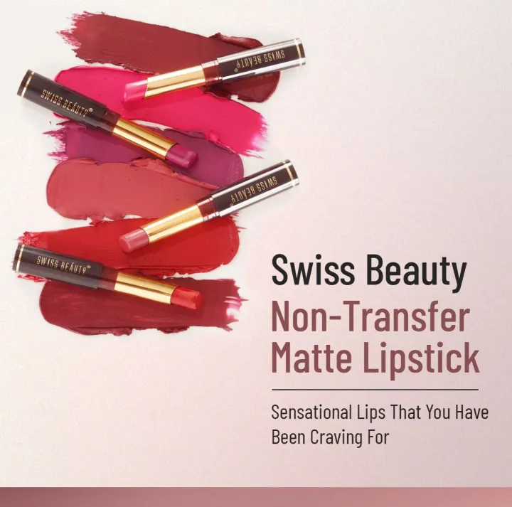 Swiss%20Beauty%20Waterproof%20Non%20Transfer%20Matte%20Lipstick,%203.2g%20-%20Image%202
