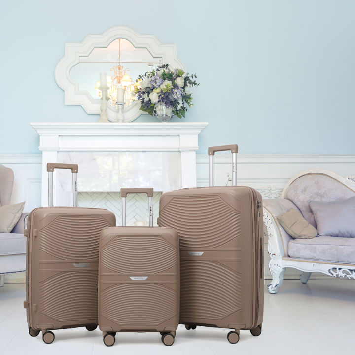 NUELITE%20Daxing%208%20Wheel%20Spinner%20Luggage%20Set%20of%203%20%7C%20Polypropylene%20Hard%20Shell%20Travel%20Suitcase%20Set%20%7C%20Multi-Step%20Trolley%20Handle%20%7C%20Intregated%20Combination%20Lock%20Suitcase%20-%20Image%202