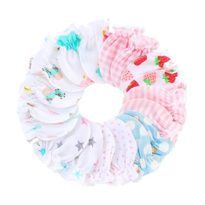 Pack Of 3 New Born Soft Cotton Mittens Hand Gloves For Babies