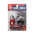 Red Disc Brake Lock For Two Wheelers. 