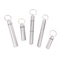 Aluminum Pill Box Case Bottle For Traveling Camping Container Keychain Maoxiu. 
