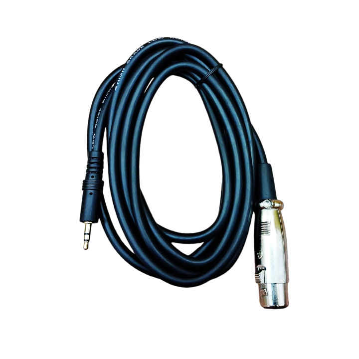 3.5mm Jack Male Plug TRS to XLR Female 2.5 Metre Extension Cable for Condenser Microphone