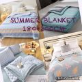 Blanket Quilt Summer Blanket Comforter 180*200 CM Cotton or Fleece AC Air Conditioning Blanket Baby Children Kids Quilt Extra Soft Super Thin Light Weight Ideal for Hot Warm Weather Cooling Breathable Cute Design Machine Washable Colorful Plain Colors. 