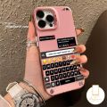 Creative Keyboard Chat Pattern Case Compatible for IPhone XR 15 13 12 14 11 Pro Max 7Plus X XS Max 14 7 15 8 Plus SE 2020 Cartoon Funny Emoji Luxury Plating Metal Cover. 