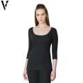 Van Heusen Women's Antibacterial 3/4th Sleeved Charcoal Thermal Vest (Top Only) - 77402. 