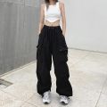 Summer Wide Leg Cargo Parachute Baggy Pocket Trouser Pants For Women By Forever Clothing - Fashion | Pants For Women. 