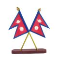 Cross Nepal National Flag Stand. 
