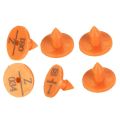 100Pcs Plastic Animal Livestock Ear Tag for Rabbit Fox Dog (Orange). 