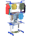 Foldable Multi-Layer Clothes Drying Rack with Wheels – Telescopic Metal Laundry Stand for Indoor & Outdoor Use | 3-Tier Cloth Dryer Rack for Towels, Garments & Home Organization. 