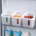 1/2PCS Refrigerator Storage Boxes Kitchen Fruit Vegetable Fresh-keeping Box Fridge Side Door Container Organizer Accessories CF8. 