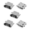 5Pcs N- Channel Power MOSFET 5N60 Low Gate Charge 4.5A 600V & 5Pcs USB Mini Type-B 5Pin Female Jack. 