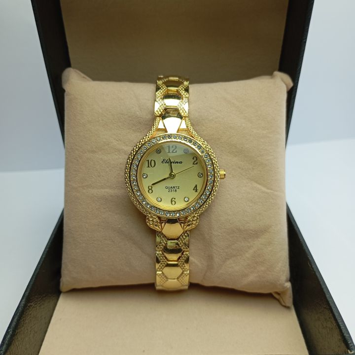 Eliyina%20Luxury%20Design%20Watch%20For%20Ladies%20%7C%20Fashionable%20Stone%20Curved%20Stainless%20Steel%20Gold%20Chain%20Round%20Numbering%20Gold%20Dial%20Quartz%20Waterproof%20Watch%20For%20Women%20-%20Image%202