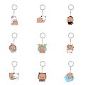 Acrylic Super Cute Couple Keychain Schoolbag Ornaments Sweet Animal Cute Cartoon Bubu Dudu Key Chain Kawaii Cartoon Bubu Dudu Panda Bear Keyring School Bag Accessories. 