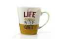 Generic Coffee/ Tea Mug, Coffee Cup Porcelain, Set of 4 Different Coloured Coffee Mugs 360Ml. 