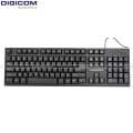 Digicom Wired Slim Keyboard DG- W12 with Water Spill Resistance & Multimedia Keys. 