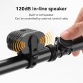 DIY 120db Bicycle Headlight with Horn with Warning Sound Riding Safety Electric Bicycle Horn Loud Bike Bell for Kids Scooters Bikes. 