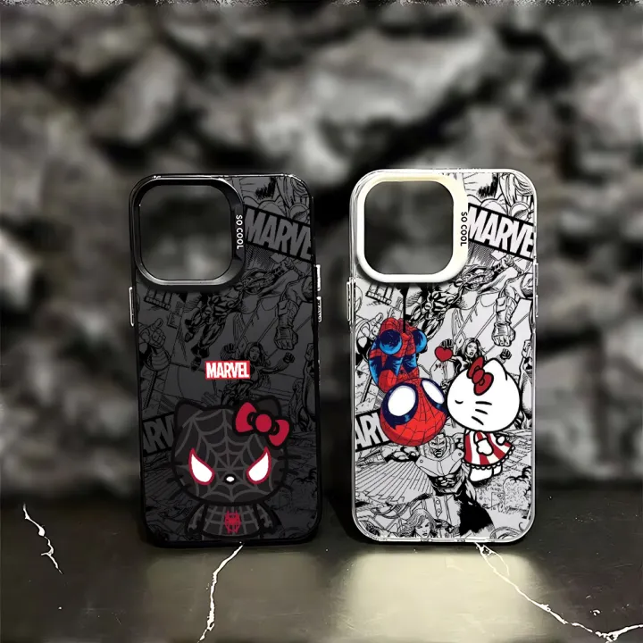 Cute%20Hello%20Kitty%20Kiss%20Spiderman%20Case%20for%20OPPO%20Realme%208%2010%2011%20Pro%20C15%20C20%20C21Y%20C31%20C33%20C35%20C53%20C55%205G%20Matte%20Shockproof%20Back%20Cover%20-%20Image%203