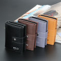 New Business ID Credit Card Holder Men And Women Metal RFID Vintage Aluminium Box PU Leather Card Wallet. 