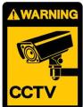 1pcs 10/11cm "Warning CCTV" For Office Home And Restaurant Wall. 