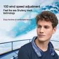 Neck Fan,Lightweight Wearable Low Noise 5 Speed Hands Free Fan, Hanging Headphone Design Sports Fan for Indoor & Outdoor. 