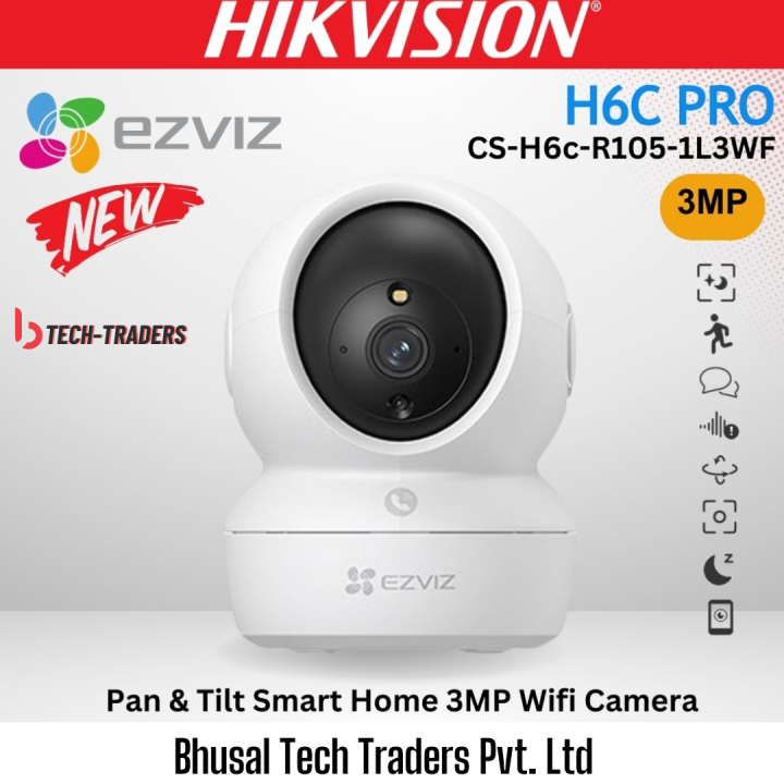 Hikvision EZVIZ H6C-Pro 3Mp 2k+ ( Color Night Vision + Auto Human Tracking)