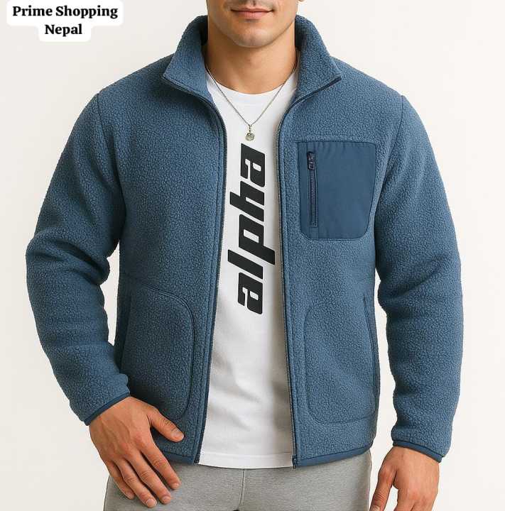 NEW Men’s Heavy Fur Winter Jacket – Warm & Stylish | Soft Sawar Inside, Zipper Pockets, Comfortable Outerwear