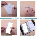 A6 Binder Cover 6-Ring Budget Planner with A6 Binder Pockets Refill Paper Letter Stickers for Money Saving Organizer A. 