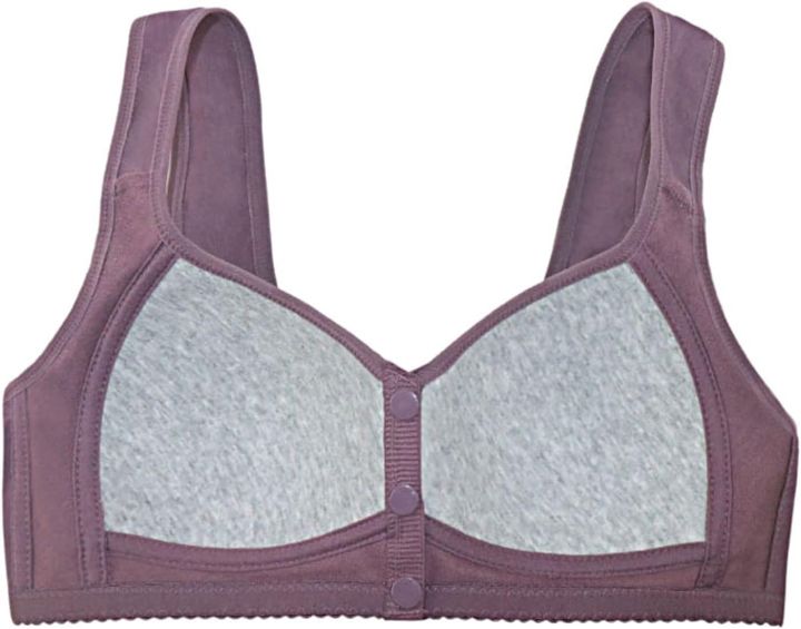 Plus%20size%20underwired%20floral%20closure%20comfortable%20active%20cotton%20daisy%20bra%20seniors%20convenient%20front%20button%20chick%20lingerie%20everyday%20underwear%20-%20Image%202
