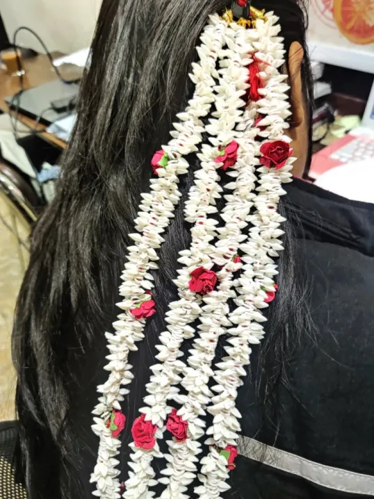 Gajra%20Hair%20Bun%20Gajra%20Hair%20Accessories%20Women's%20Hair%20Decorations%20Floral%20Hairpins%20Hair%20Accessories%20-%20Image%206