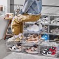 Stackable Sneaker Storage Box – Foldable with Magnetic Side Door. 