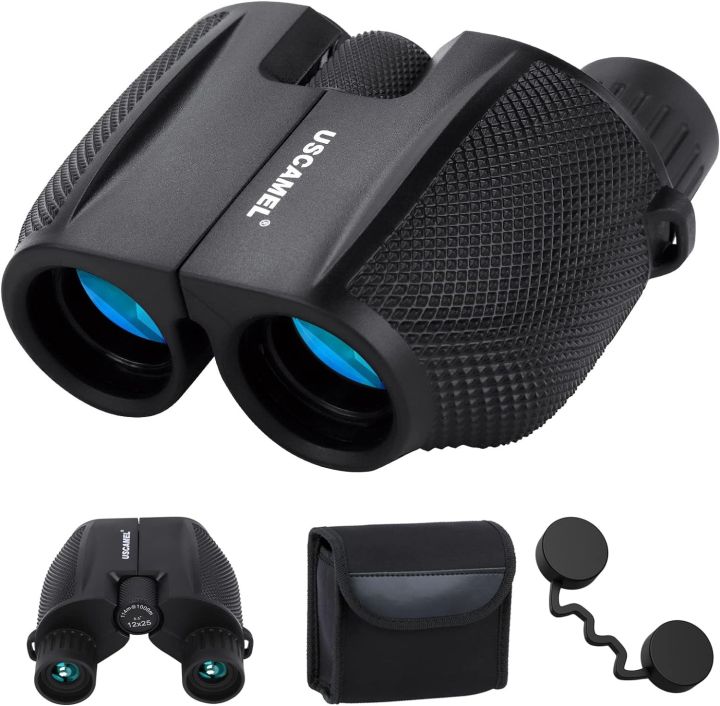 USCAMEL 12X25 Compact Binoculars Long Distance High Powered Small