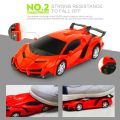 “SpeedBot Lambo Transformer – Red Remote-Control Supercar with Robot Mode”. 