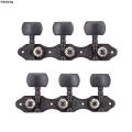 Sutuiying 1 Pair 1:18 Black Classical Guitar Tuners Machine Heads Portable Tuning Key Pegs for Classical Guitar or Flamenco Guitar. 
