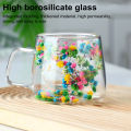 DT(Clearance price) Versatile Floral Tea Cup Handcrafted Floral Glass Tea Cups Elegant Heat Resistant Coffee Mugs with Real Dried Flowers for Sipping. 