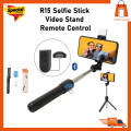 R15 Selfie Stick Video Stand Remote Control Selfie Stick. 