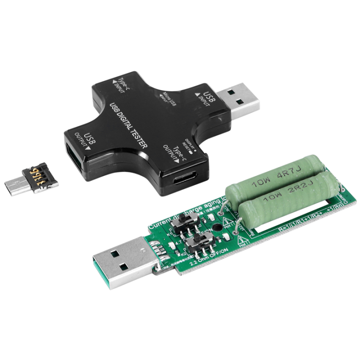 USB-C und USB Tester 2 in 1, DC 3,6–32 V, –6,5 A, Multifunktions- Leistungsmesser USB-C und USB Tester 2 in 1, DC 3,6–32 V, –6,5 A, Multifunktions- Leistungsmesser