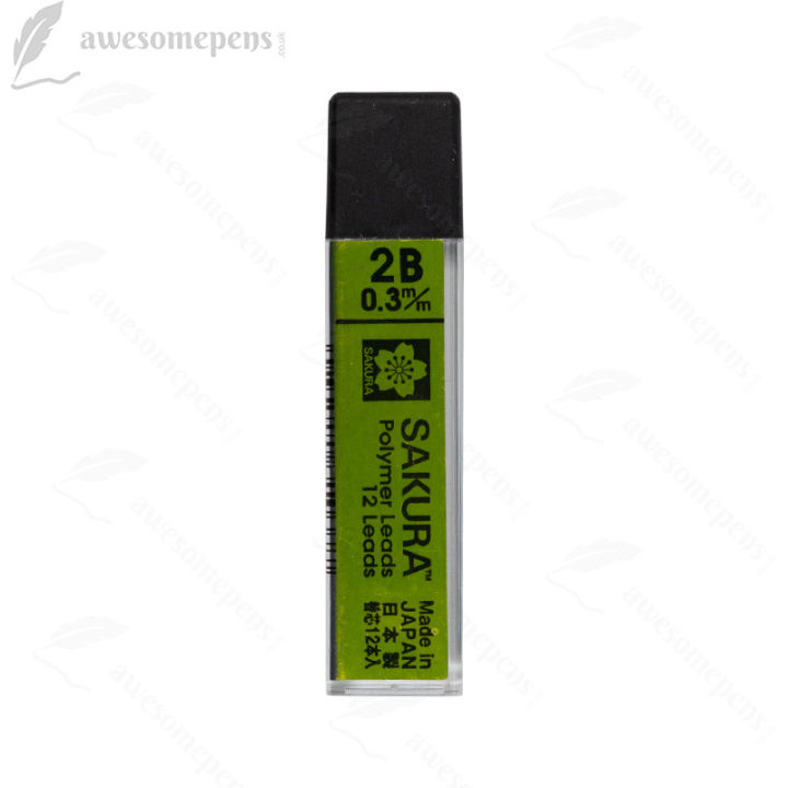 Sakura Polymer Mechanical Pencil Leads 0.3mm , 2B
