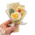 Qixi Festival Handheld Small Finished Knitted Suower Yarn Woven Handicraft Teachers Day Event Artificial Flower Bouquet. 