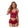 Fancyra Combo Set Of Stylish Babydoll Lingerie With G String Panty And Bra Panty Set Free Size Black And Maroon Color. 