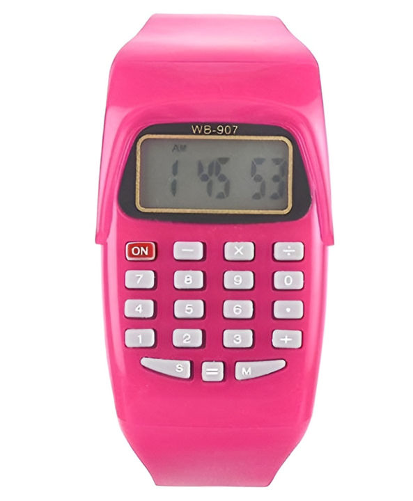 New Model Attractive Design Pink Color Plastic Strap Calculator