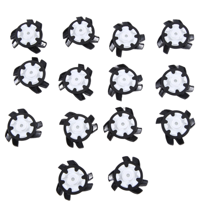 14Pcs Golf Shoe Spikes Pins Non-Slip Turn Fast Twist Screw Spike Parts Accessories Golf Supplies Black + White